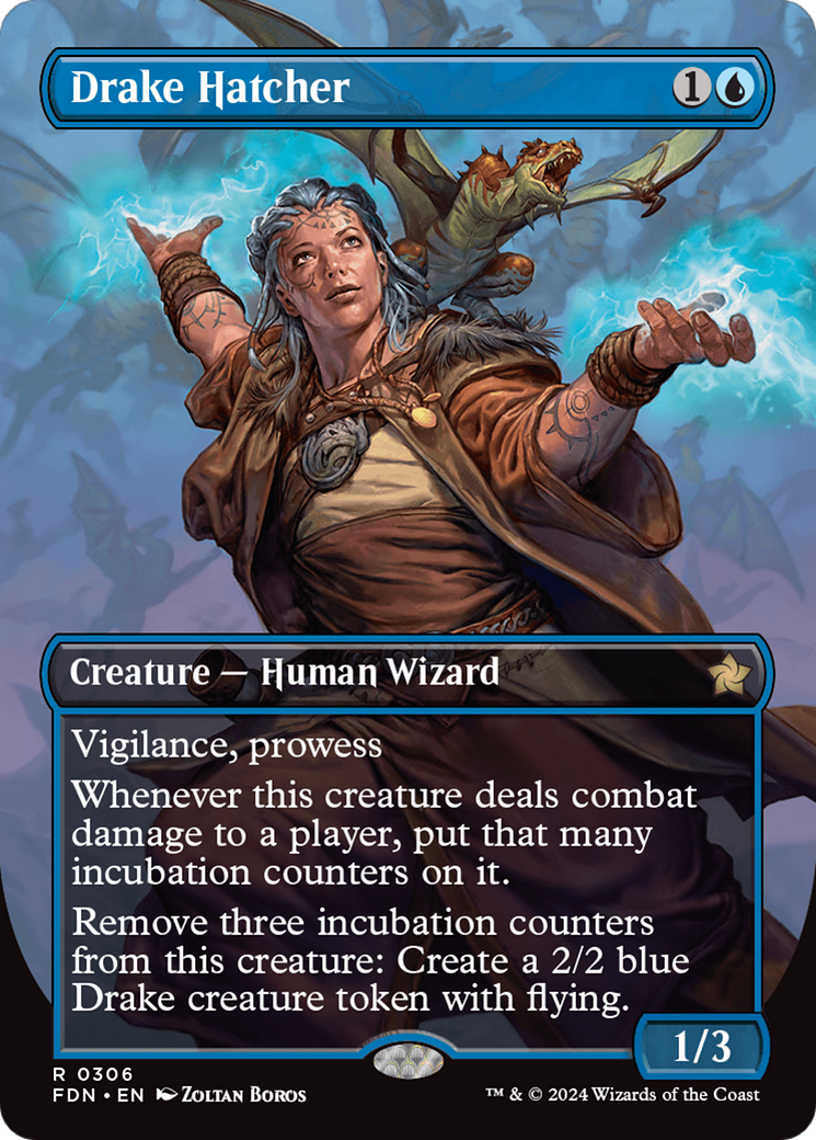 Drake Hatcher (Borderless) [Foundations] Foil