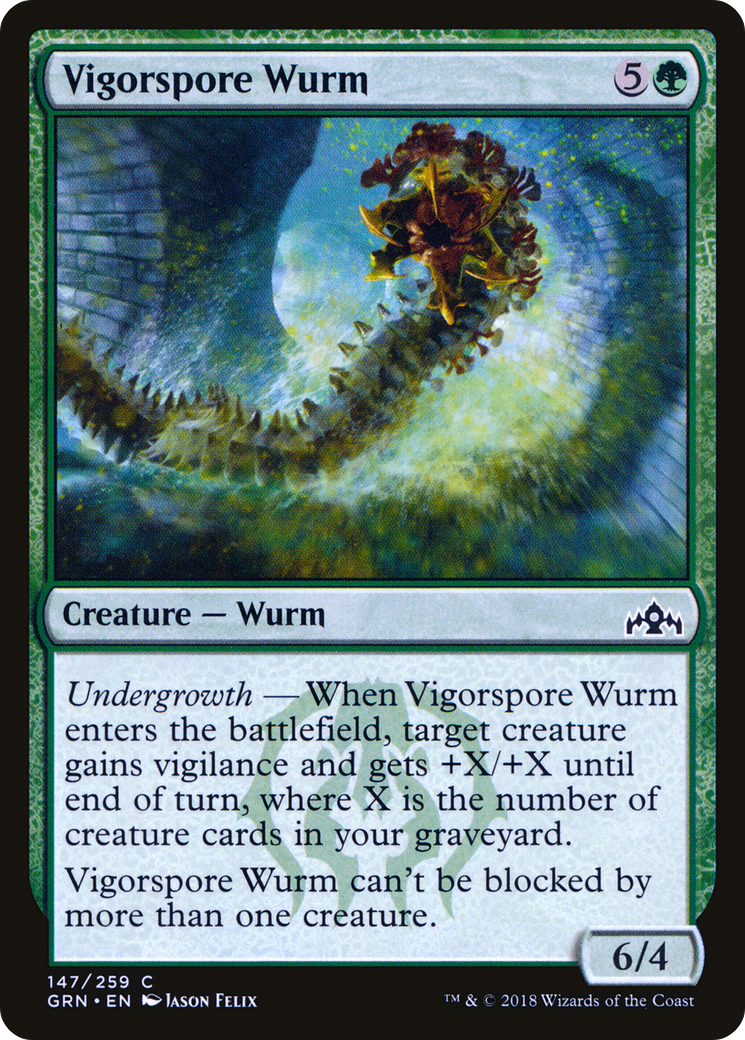 Vigorspore Wurm (147) Foil - Guilds of Ravnica