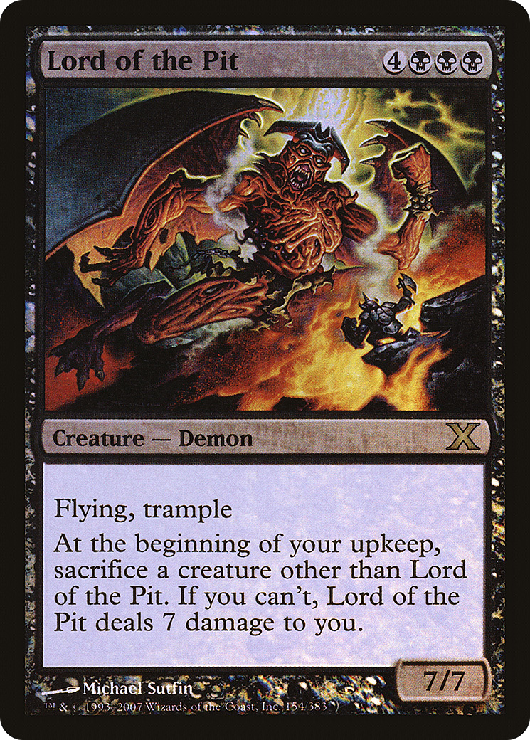 Lord of the Pit (154) Foil - Tenth Edition