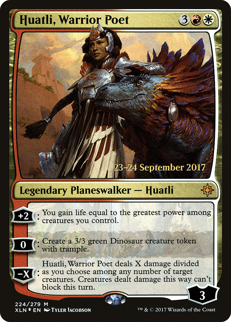 Huatli, Warrior Poet [Ixalan Prerelease Promos] | Silver Goblin