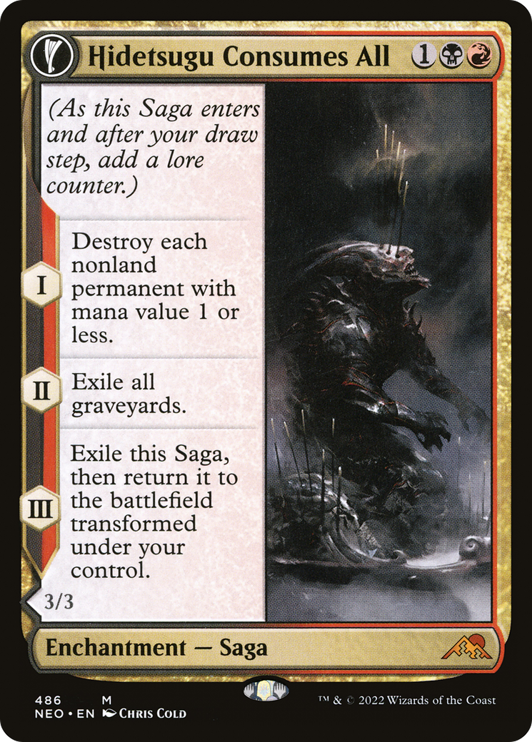 Hidetsugu Consumes All // Vessel of the All-Consuming (Extended Art) (486) - Kamigawa: Neon Dynasty