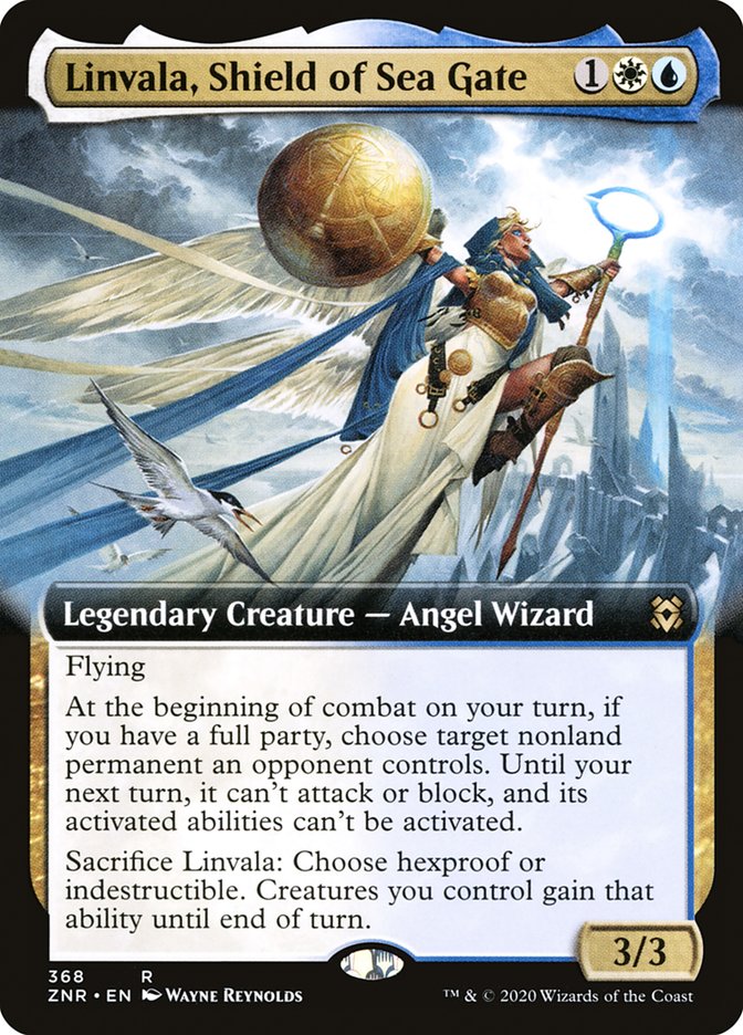 Linvala, Shield of Sea Gate (Extended Art) [Zendikar Rising] | Silver Goblin