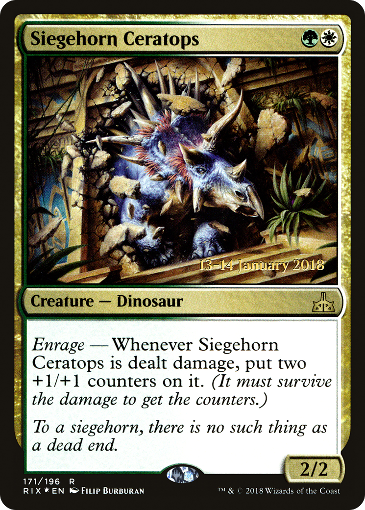 Siegehorn Ceratops (171) Foil - Rivals of Ixalan Promos