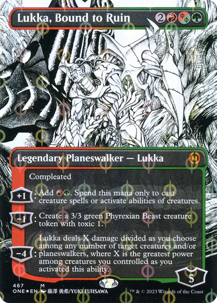 Lukka, Bound to Ruin (Showcase) (467) Foil - Phyrexia: All Will Be One