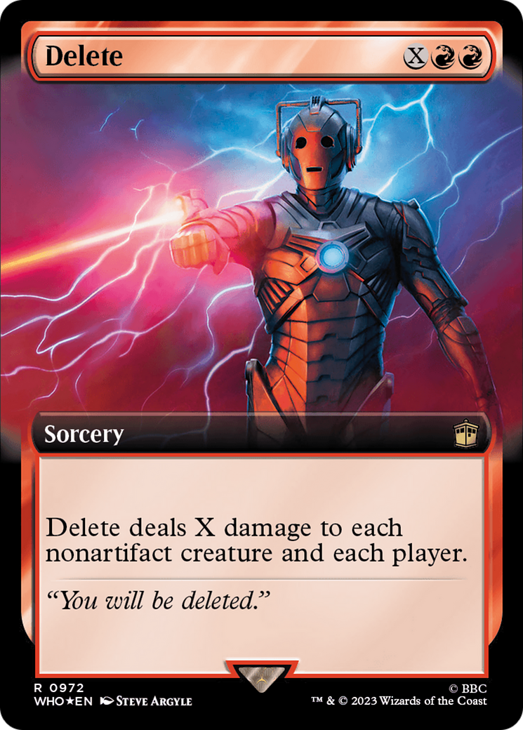 Delete (Extended Art) (Surge Foil) [Doctor Who] | Silver Goblin