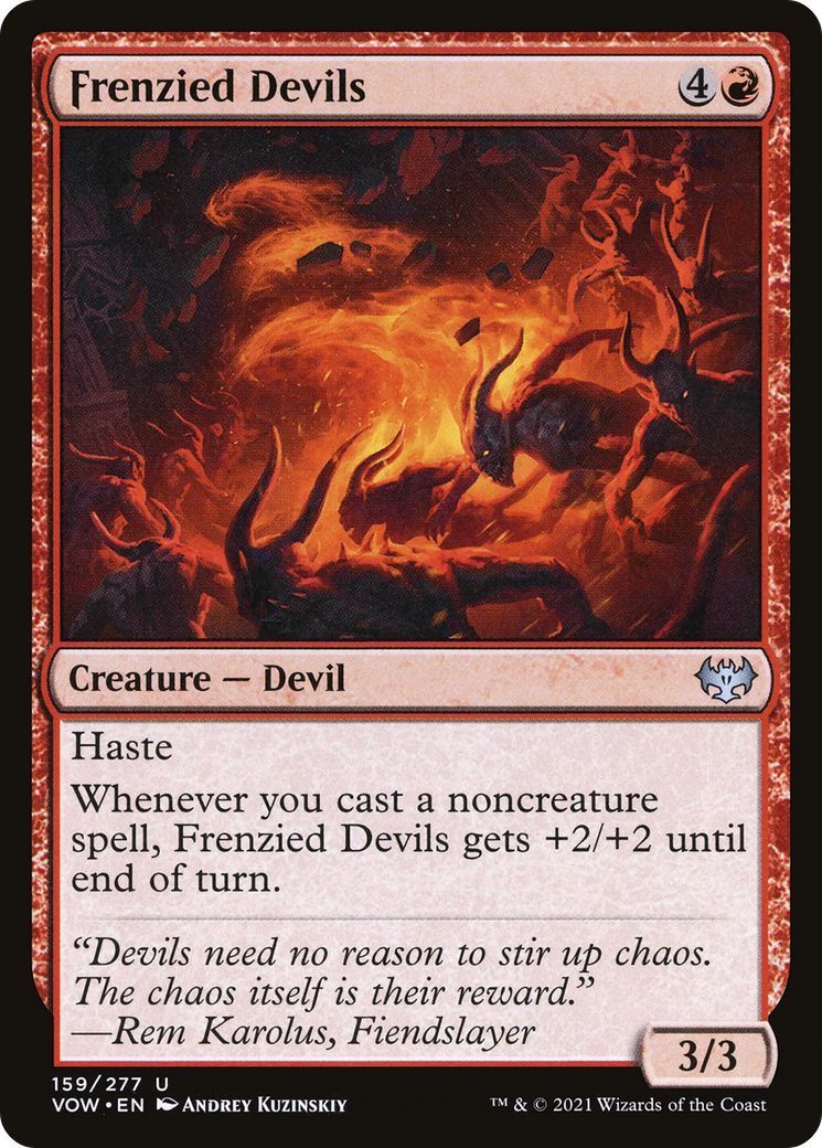 Frenzied Devils (159) Foil - Innistrad: Crimson Vow