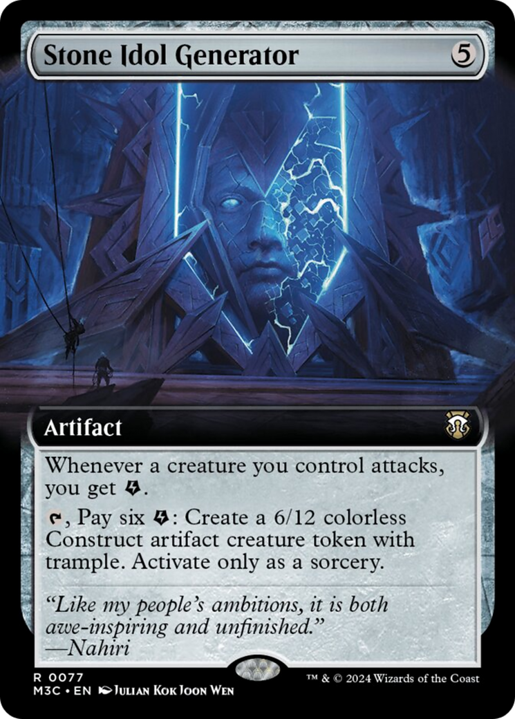 Stone Idol Generator (Extended Art) (Ripple Foil) [Modern Horizons 3 Commander] | Silver Goblin