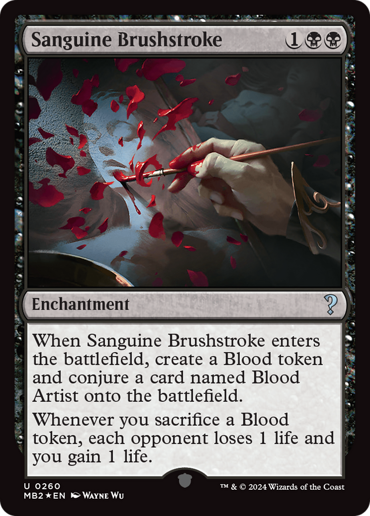 Sanguine Brushstroke (260) Foil - Mystery Booster 2