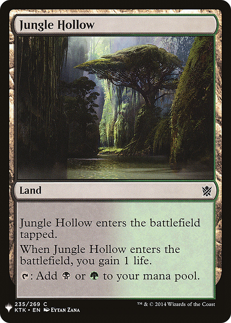 Jungle Hollow (KTK-235) - The List