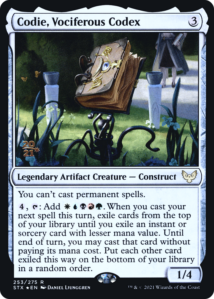 Codie, Vociferous Codex (253) Foil - Strixhaven: School of Mages Promos