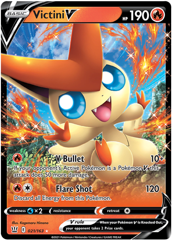 Victini V (021/163) [Sword & Shield: Battle Styles] | Silver Goblin