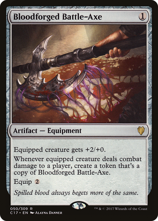 Bloodforged Battle-Axe (050) - Commander 2017