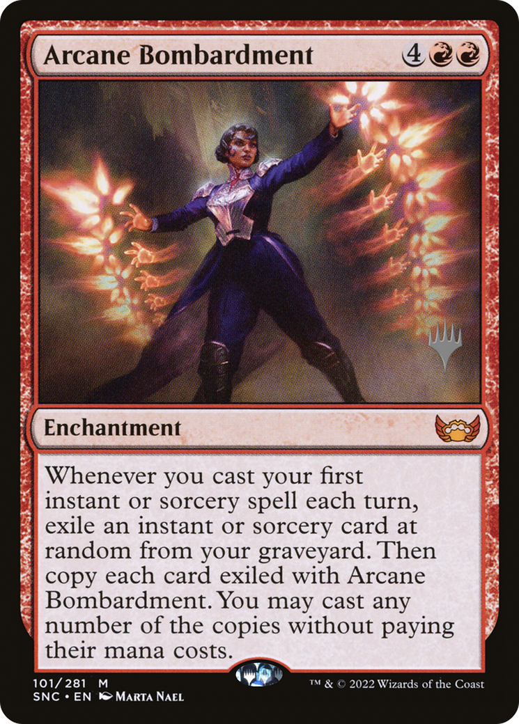 Arcane Bombardment (101p) Foil - Streets of New Capenna Promos
