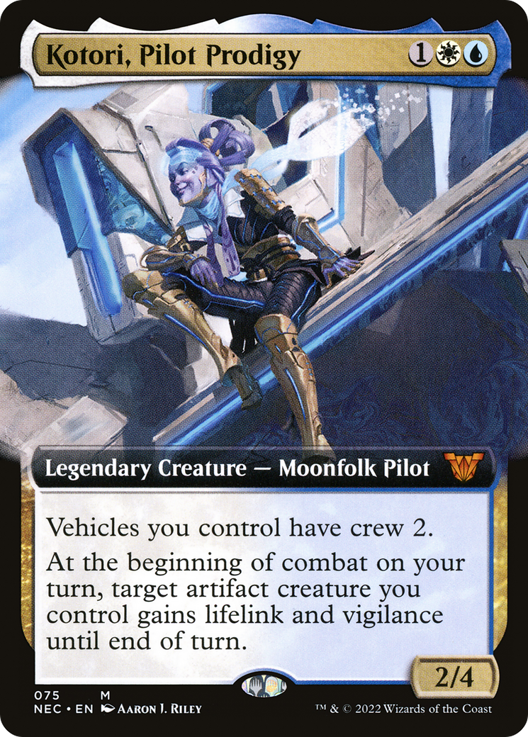 Kotori, Pilot Prodigy (Extended Art) (075) - Neon Dynasty Commander