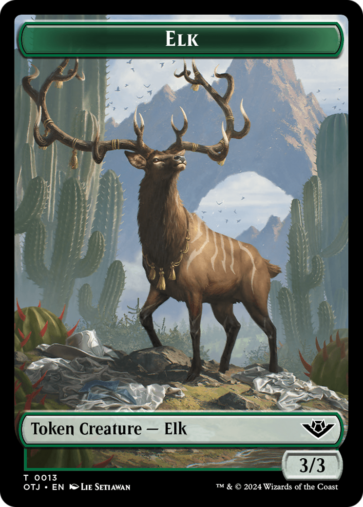 Elk Token [Outlaws of Thunder Junction Tokens] | Silver Goblin