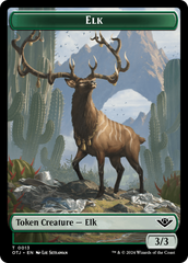 Mercenary // Elk Double-Sided Token [Outlaws of Thunder Junction Tokens] | Silver Goblin