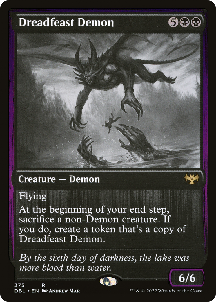 Dreadfeast Demon (375) Foil - Innistrad: Double Feature