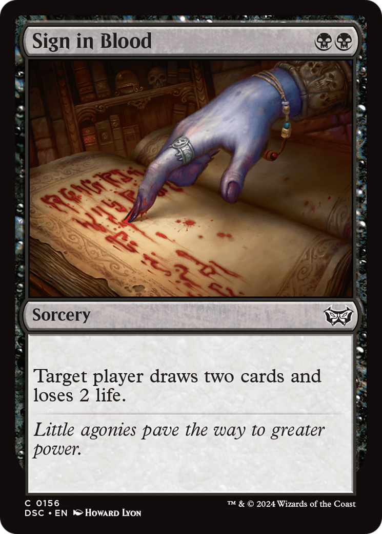 Sign in Blood (156) - Duskmourn: House of Horror Commander