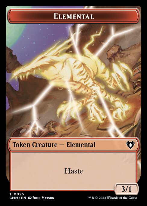 Eldrazi Spawn // Elemental (0025) Double-Sided Token [Commander Masters Tokens] | Silver Goblin