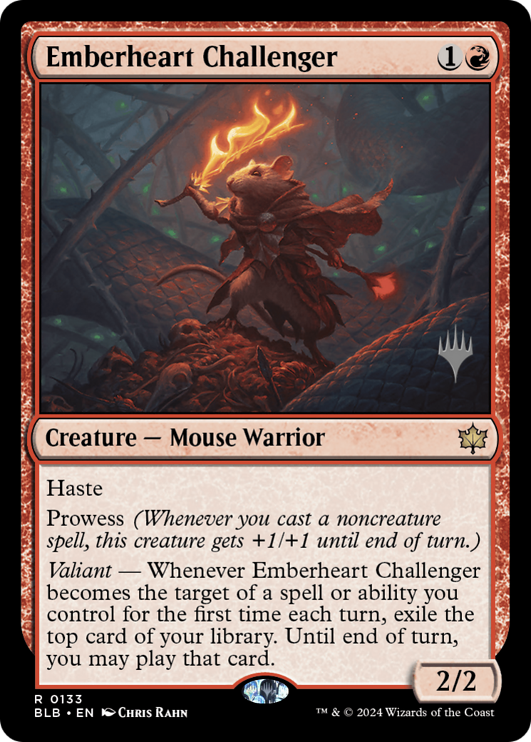Emberheart Challenger (Promo Pack) [Bloomburrow Promos] Foil