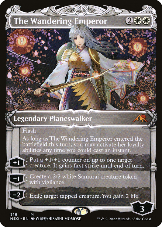 The Wandering Emperor (Showcase Samurai) [Kamigawa: Neon Dynasty] Foil