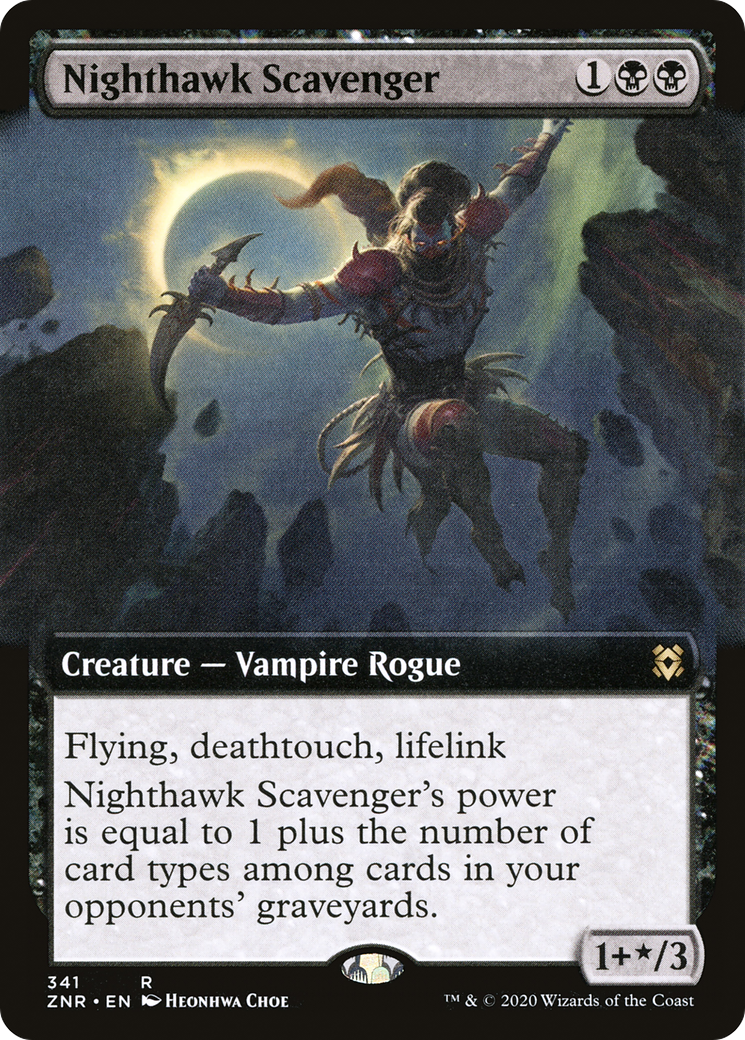 Nighthawk Scavenger (Extended Art) [Zendikar Rising] Foil