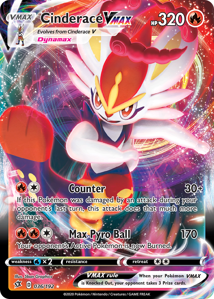 Cinderace VMAX (036/192) [Sword & Shield: Rebel Clash] | Silver Goblin