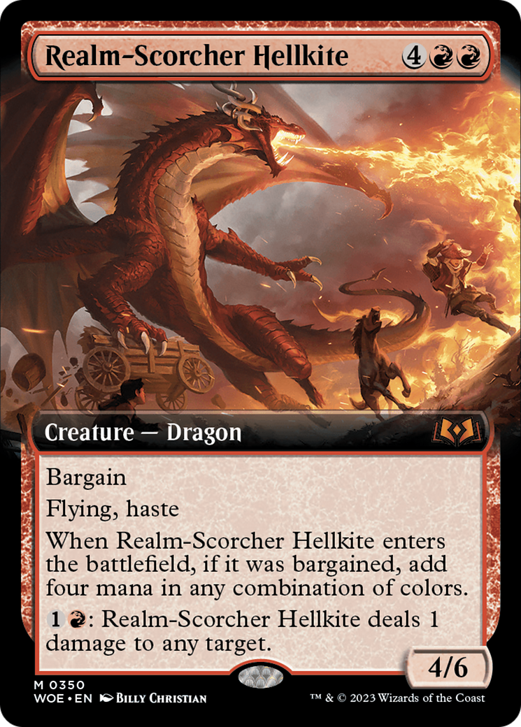 Realm-Scorcher Hellkite (Extended Art) [Wilds of Eldraine] | Silver Goblin