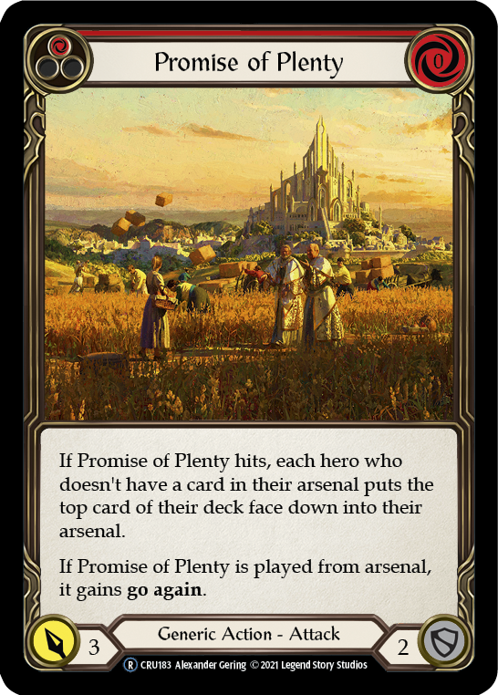 Promise of Plenty (Red) [U-CRU183] (Crucible of War Unlimited)  Unlimited Rainbow Foil | Silver Goblin