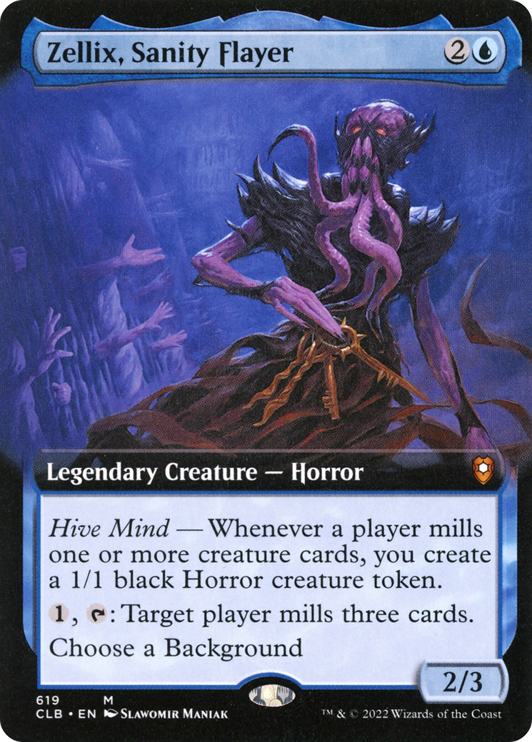 Zellix, Sanity Flayer (Extended Art) (619) - Commander Legends: Battle for Baldur's Gate