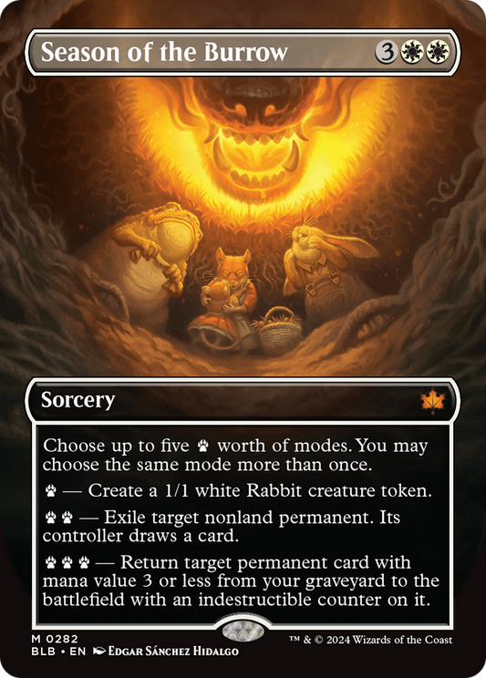 Season of the Burrow (Borderless) [Bloomburrow] Foil