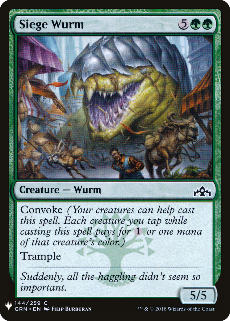 Siege Wurm (GRN-144) - The List