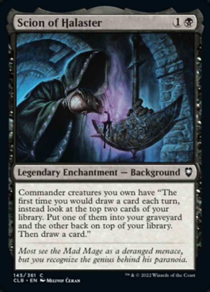 Scion of Halaster [Commander Legends: Battle for Baldur's Gate] Foil