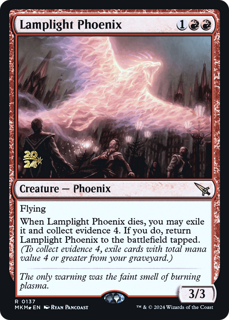 Lamplight Phoenix [Murders at Karlov Manor Prerelease Promos] | Silver Goblin