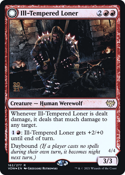 Ill-Tempered Loner // Howlpack Avenger (162s) Foil - Innistrad: Crimson Vow Promos