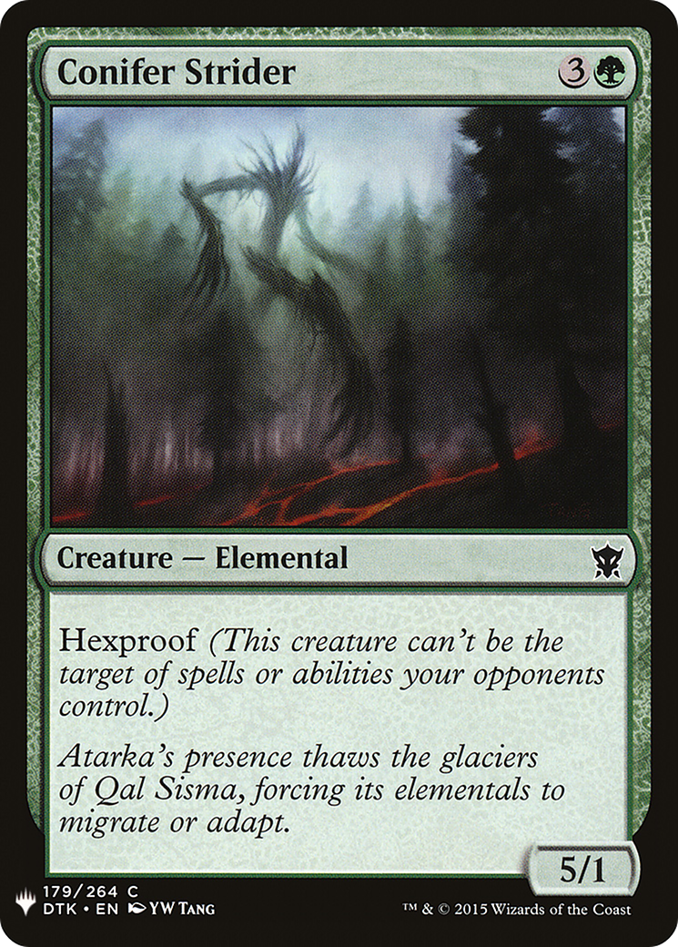 Conifer Strider (DTK-179) - The List