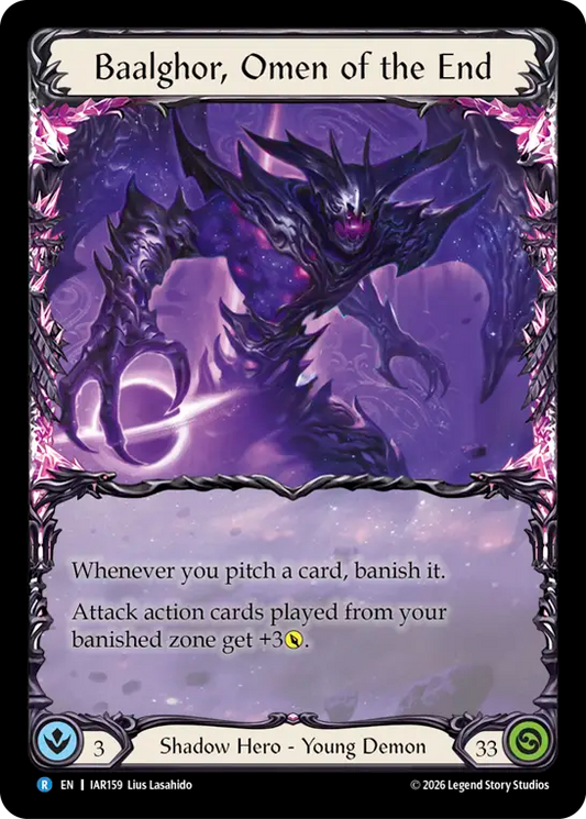Baalghor, Omen of the End (IAR159) Rainbow Foil - Usurp the Shadow Throne