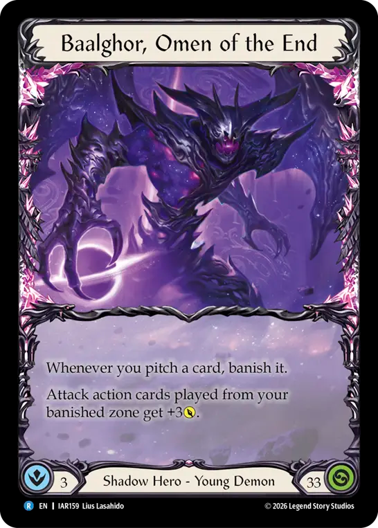 Baalghor, Omen of the End (Prerelease) (IAR159) Rainbow Foil - Usurp the Shadow Throne