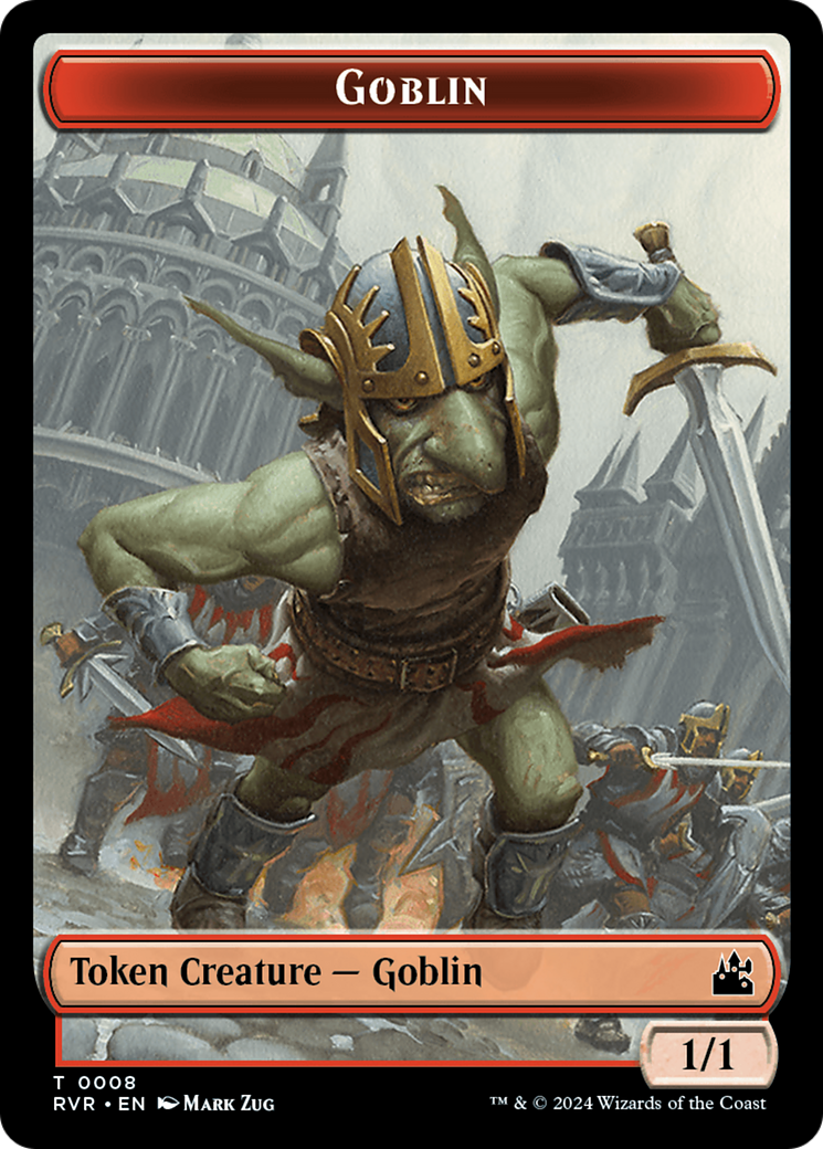 Goblin (0008) // Soldier Double-Sided Token [Ravnica Remastered Tokens] | Silver Goblin