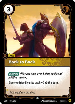 Back to Back (206) Foil - Origins