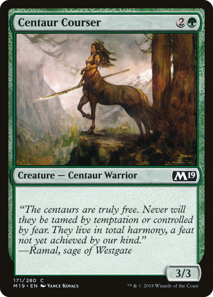 Centaur Courser [Core Set 2019] | Silver Goblin