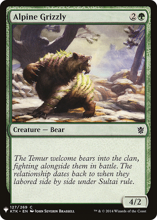 Alpine Grizzly (KTK-127) - The List