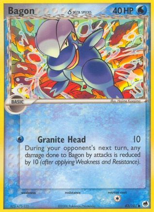 Bagon (Delta Species) (43) Reverse Holofoil - Dragon Frontiers