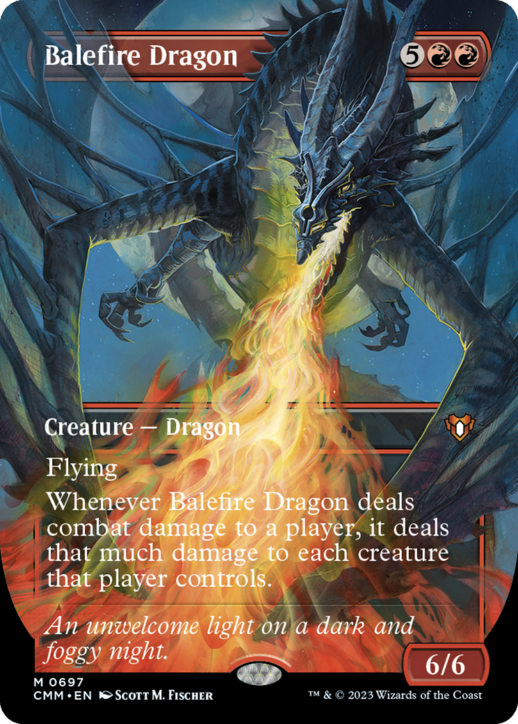Balefire Dragon (Borderless) (697) - Commander Masters