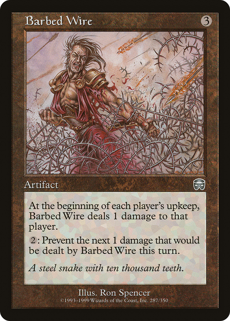 Barbed Wire (287) Foil - Mercadian Masques