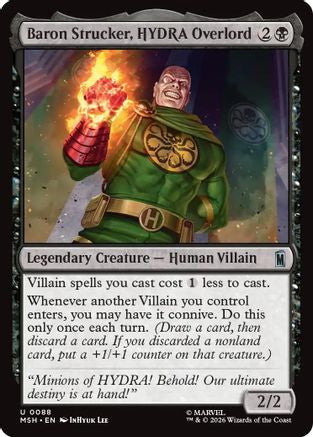 Baron Strucker, HYDRA Overlord (088) Foil - Marvel Super Heroes