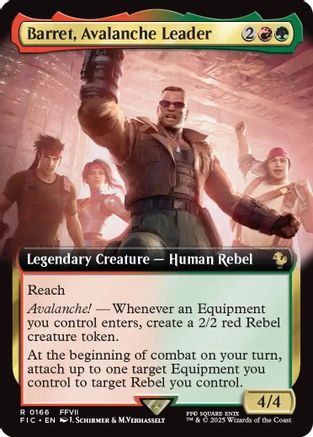 Barret, Avalanche Leader (Extended Art) (166) Foil - Commander: FINAL FANTASY