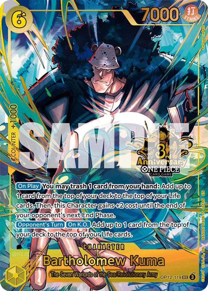 Bartholomew Kuma (Japanese Version 3rd Anniversary Set) (OP12-119) Foil