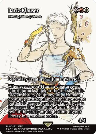 Bartz Klauser - Winota, Joiner of Forces (Showcase) (019) Foil - FINAL FANTASY: Through the Ages