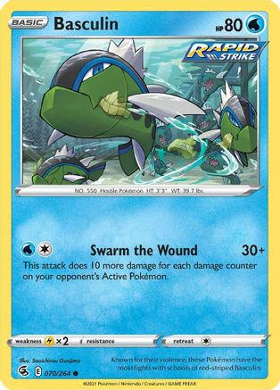 Basculin (70) Reverse Holofoil - Fusion Strike